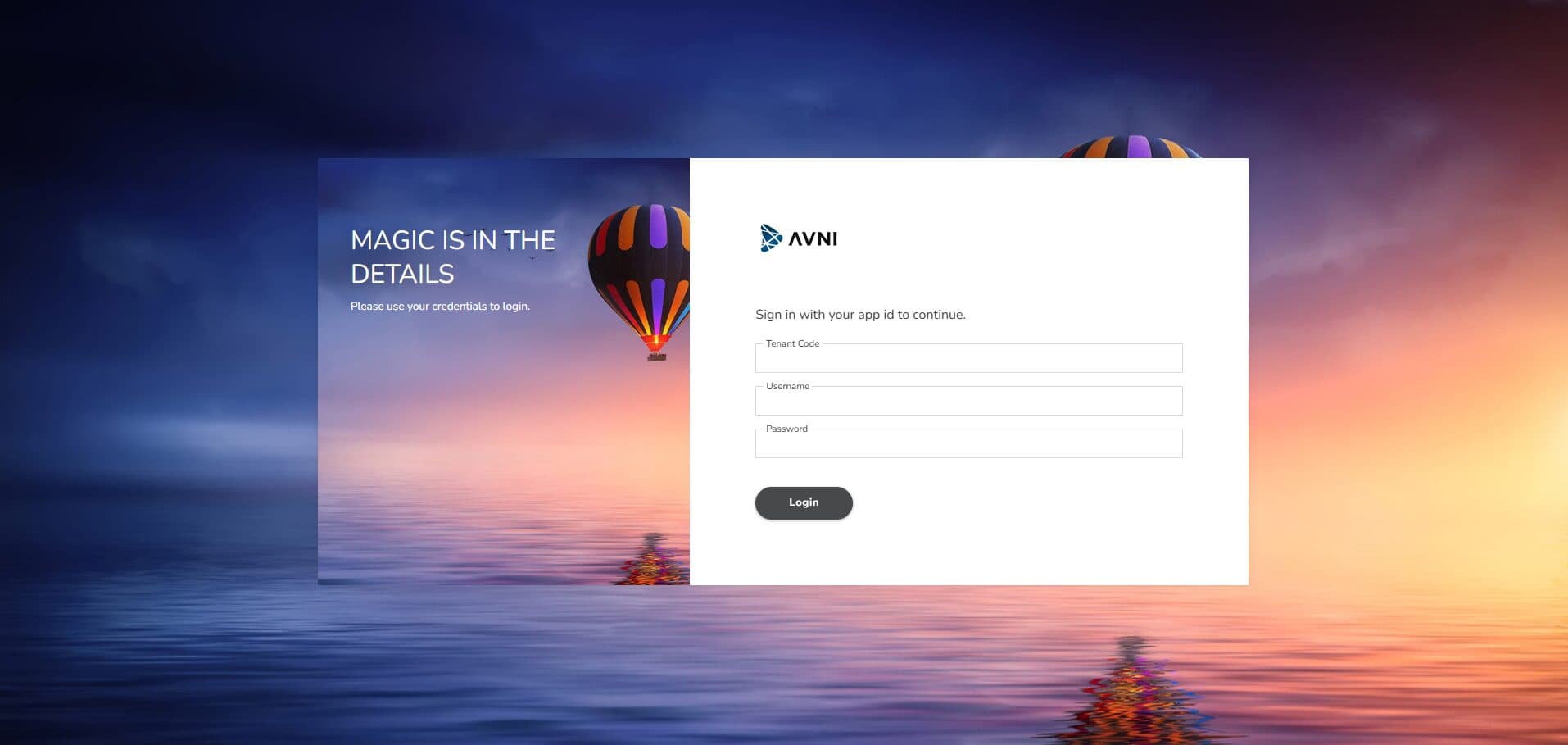 Avni Admin Panel